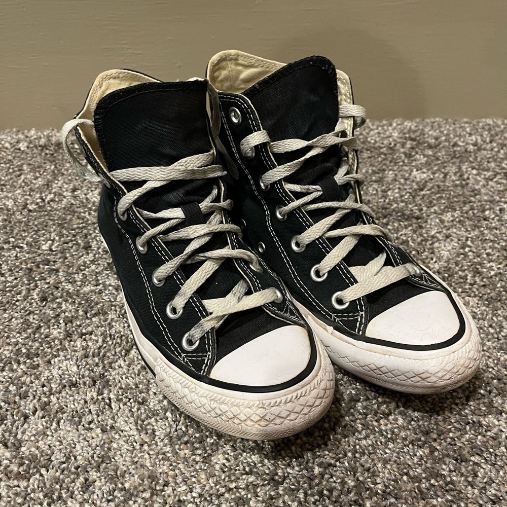 Converse Black and White High-Top Sneakers